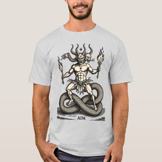 燃えるトーチの狙い手 Tシャツ (正面)