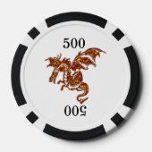 燃えるドラゴン ポーカーチップ (裏面)