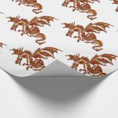 燃えるドラゴン ラッピングペーパー (角)