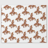 燃えるドラゴン ラッピングペーパー (フラット)