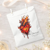 燃えるハート。 フェイバーバッグ (クリップ留めされた状態)