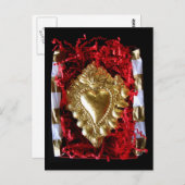 燃えるハート-- notecard ポストカード (正面/裏面)