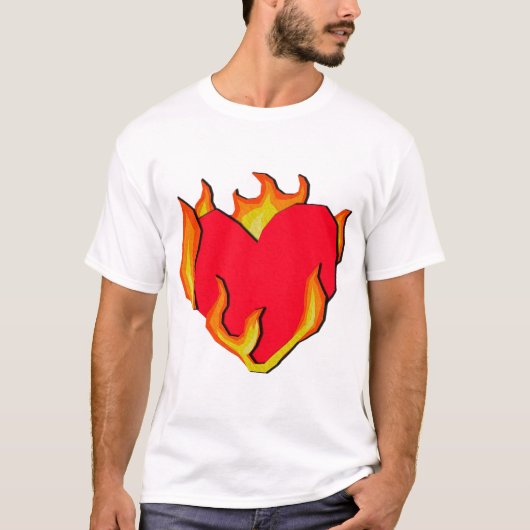 燃えるハート Tシャツ (正面)