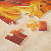 燃えるバスケットボール ジグソーパズル (側面)