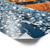 燃えるバスケットボール フォトプリント            (角)