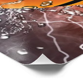 燃えるバスケットボール ポスター (コーナー)