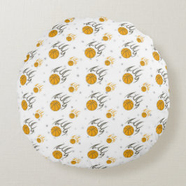 燃えるバスケットボール ラウンドクッション