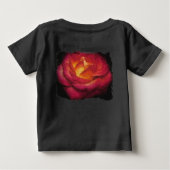 燃えるバラ油絵 ベビーTシャツ (裏面)