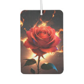 燃えるバラ – 情熱とストリキの破壊 カーエアーフレッシュナー (正面)