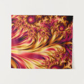燃えるフラクタル ヴィブラント 魅惑的な クール トリッピー テープ タペストリー (正面(横))
