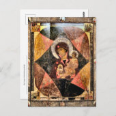 燃えるブッシュのビザンチンアイコンのヴァージン ポストカード (正面/裏面)