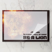 燃えるライオンやる気を起こさせることわざ ペーパーパッド (折り畳み)