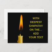 燃えるロウソクとあなたのテキスト ポストカード (正面/裏面)