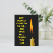 燃えるロウソクとテキストVer.2 ポストカード (スタンド正面)