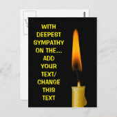 燃えるロウソクとテキストVer.2 ポストカード (正面/裏面)