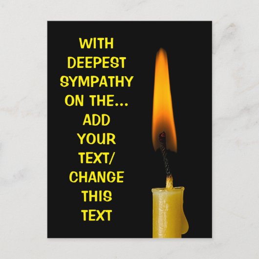 燃えるロウソクとテキストVer.2 ポストカード (正面)