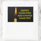 燃えるロウソクとテキストVer.2 長方形シール (バッグ)