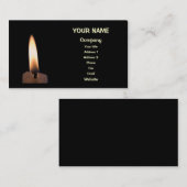 燃えるロウソク 名刺 (正面/裏面)