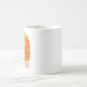 燃える世界で平和を現す - 瞑想 コーヒーマグカップ (中央)