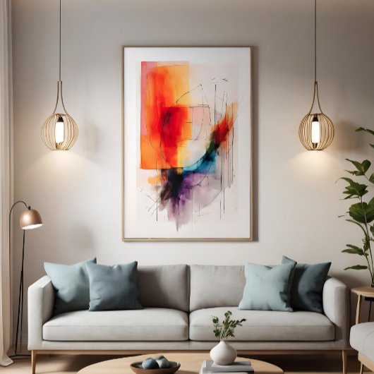 燃える地平線 キャンバスプリント