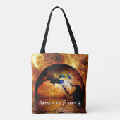 燃える地球のある「惑星Bがない」 トートバッグ (裏面)