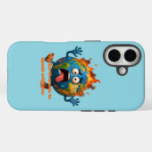 燃える地球の気候変動意識デザイン Case-Mate iPhoneケース (裏面 (横))