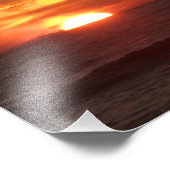 燃える夕日 フォトプリント            (角)