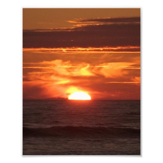 燃える夕日 フォトプリント            (正面)
