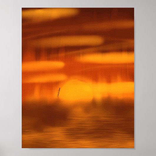 燃える夕日 ポスター (正面)