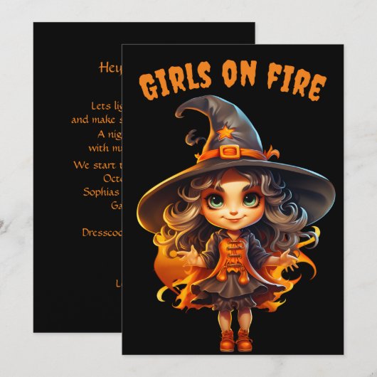燃える女たち 招待状 (正面/裏面)