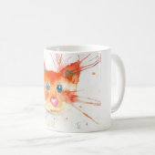 燃える子猫マグ コーヒーマグカップ (正面右)