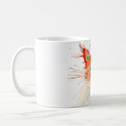 燃える子猫マグ コーヒーマグカップ (左)