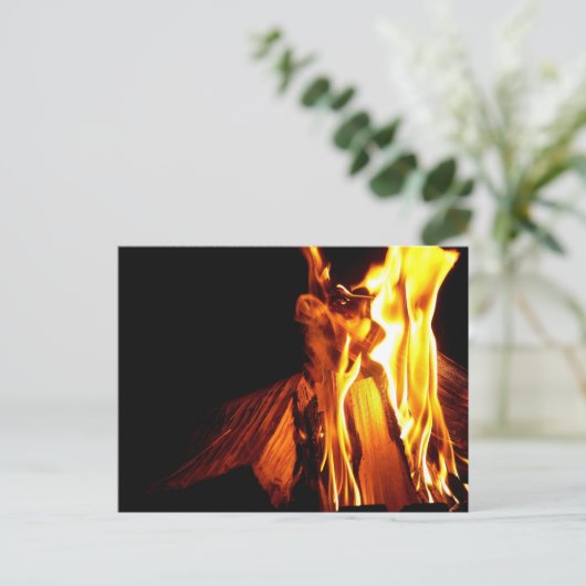 燃える木と火のポストカード ポストカード (スタンド正面)