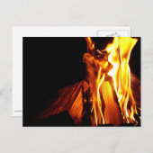 燃える木と火のポストカード ポストカード (正面/裏面)