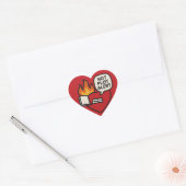 燃える本のステッはっきりしたク – 文学的&ファンタジー ハートシール (封筒)