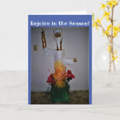 燃える柴のイースターカード カード (黄色い花)