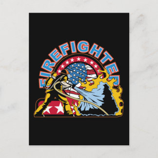 燃える消防士 ポストカード