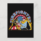 燃える消防士 ポストカード (正面)