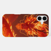 燃える炎のドラゴン | 神話のフレイム ドラゴン ファンタス iPhoneケース (裏面横)