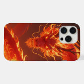 燃える炎のドラゴン | 神話のフレイム ドラゴン ファンタス iPhoneケース (裏面横)