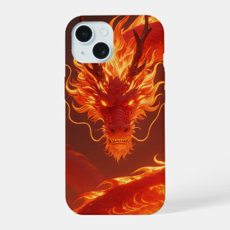 燃える炎のドラゴン | 神話のフレイム ドラゴン ファンタス iPhone 15ケース