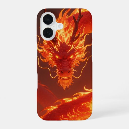 燃える炎のドラゴン | 神話のフレイム ドラゴン ファンタス iPhone 16ケース (裏面)