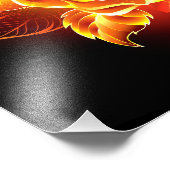 燃える炎のバラ フォトプリント            (角)