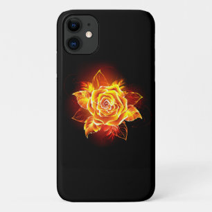 燃える炎のローズ iPhone 11 ケース
