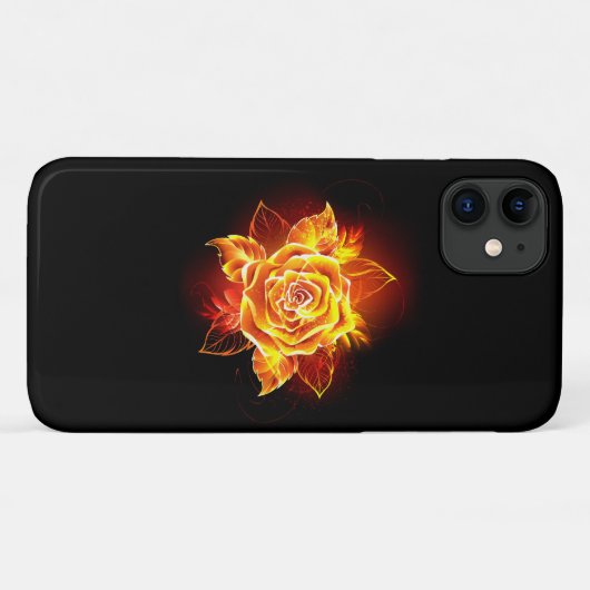 燃える炎のローズ Case-Mate iPhoneケース (裏面(横))