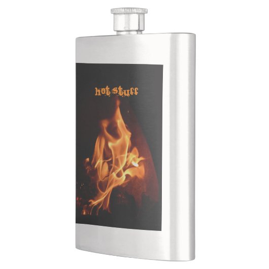 燃える炎の写真の火のカスタマイズ可能 フラスク (左)