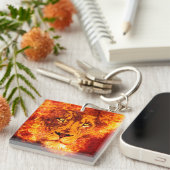 燃える熱いライオンのユダ キーホルダー (正面右)