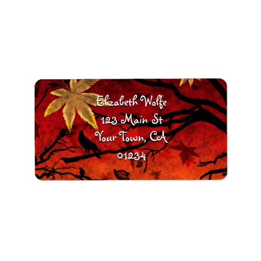 『燃える秋』のレーベル ラベル (正面)