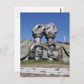 燃える聖火の彫刻Buzludzha記念碑 ポストカード (正面/裏面)