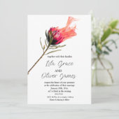  燃える花のエレガントな結婚式招待状 招待状 (スタンド正面)